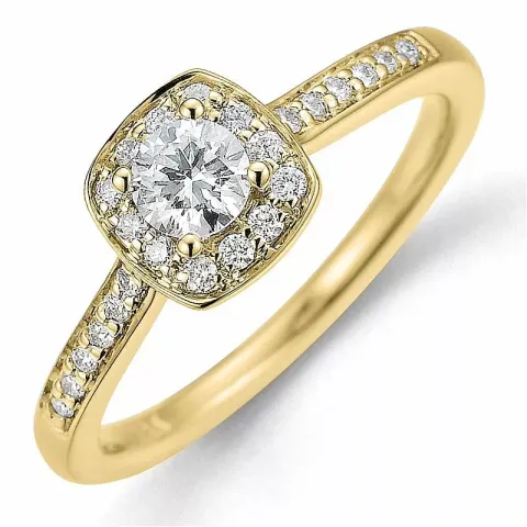 Bestillingsvare - diamantring i 14 karat guld 0,26 ct 0,15 ct