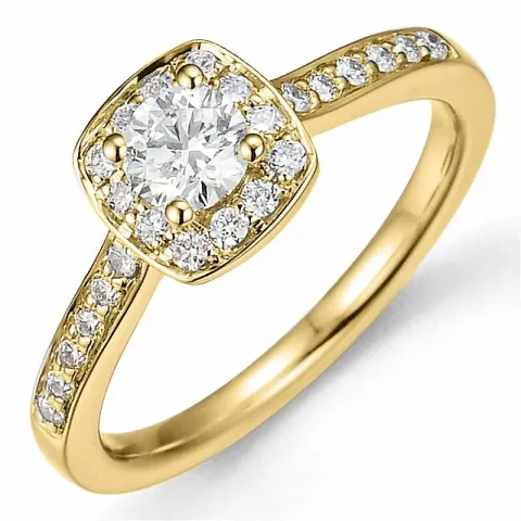 Bestillingsvare - diamantring i 14 karat guld 0,32 ct 0,21 ct