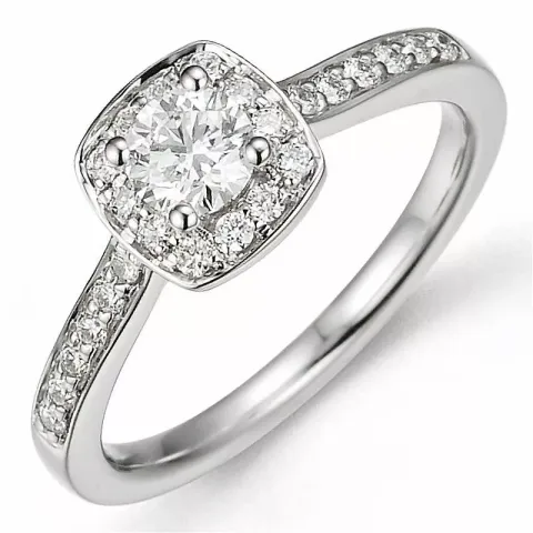 Bestillingsvare - diamantring i 14 karat hvidguld 0,32 ct 0,21 ct