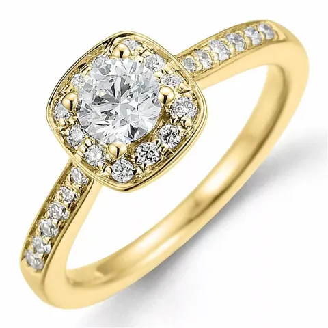 Bestillingsvare - diamantring i 14 karat guld 0,40 ct 0,22 ct