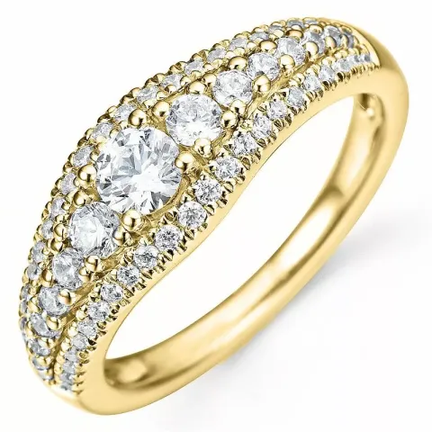 Bestillingsvare - diamantring i 14 karat guld 0,24 ct 0,51 ct