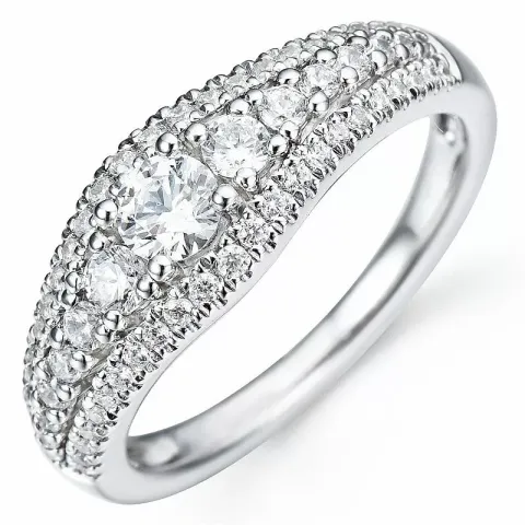 Bestillingsvare - diamantring i 14 karat hvidguld 0,24 ct 0,51 ct