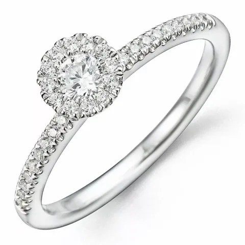 Bestillingsvare - diamantring i 14 karat hvidguld 0,16 ct 0,17 ct