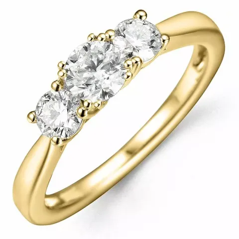 Bestillingsvare - diamantring i 14 karat guld 0,40 ct 0,37 ct