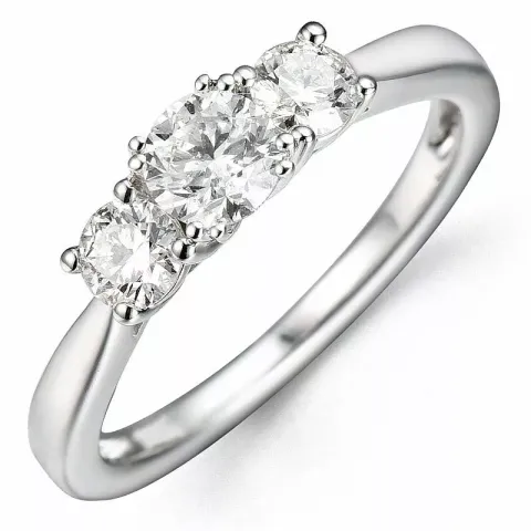 Bestillingsvare - diamantring i 14 karat hvidguld 0,40 ct 0,37 ct