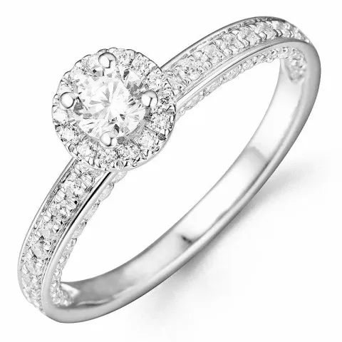 Bestillingsvare - diamantring i 14 karat hvidguld 0,26 ct 0,40 ct