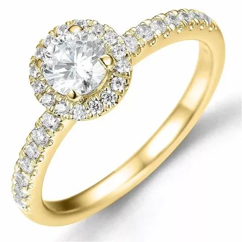 Bestillingsvare - diamantring i 14 karat guld 0,52 ct 0,308 ct