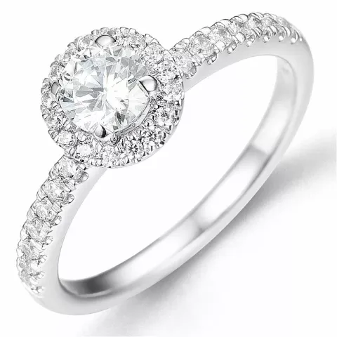 Bestillingsvare - diamantring i 14 karat hvidguld 0,52 ct 0,308 ct