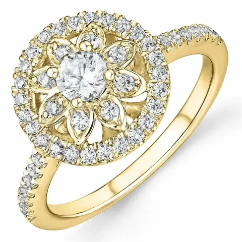 Bestillingsvare - diamantring i 14 karat guld 0,26 ct 0,39 ct