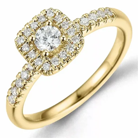 Bestillingsvare - diamantring i 14 karat guld 0,20 ct 0,24 ct