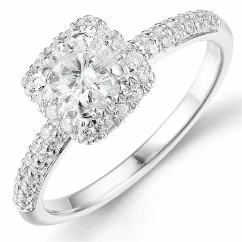 bestillingsvare - diamantring i 14 karat hvidguld 0,52 ct 0,52 ct