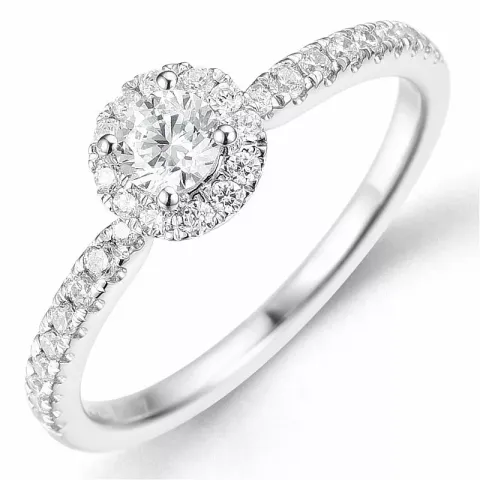 Bestillingsvare - diamantring i 14 karat hvidguld 0,26 ct 0,24 ct