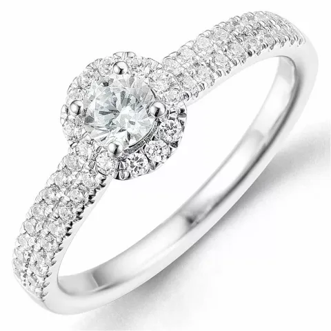 Bestillingsvare - diamantring i 14 karat hvidguld 0,26 ct 0,29 ct