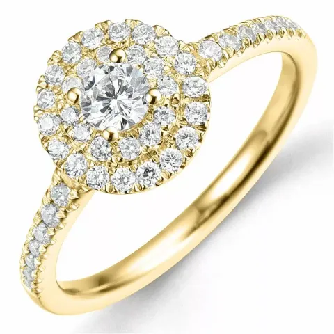 Bestillingsvare - diamantring i 14 karat guld 0,20 ct 0,34 ct