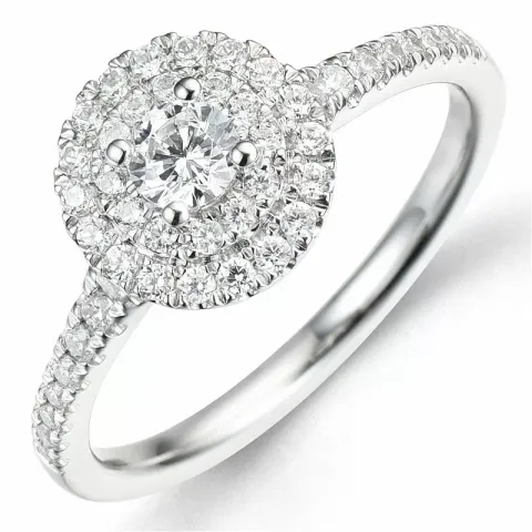Bestillingsvare - diamantring i 14 karat hvidguld 0,20 ct 0,34 ct