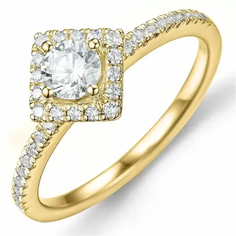 Bestillingsvare - diamantring i 14 karat guld 0,34 ct 0,27 ct