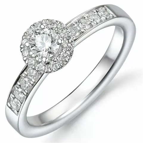 Bestillingsvare - diamantring i 14 karat hvidguld 0,26 ct 0,26 ct