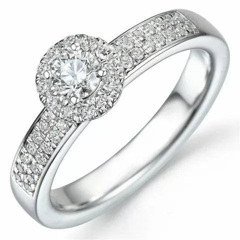 Bestillingsvare - diamantring i 14 karat hvidguld 0,26 ct 0,25 ct