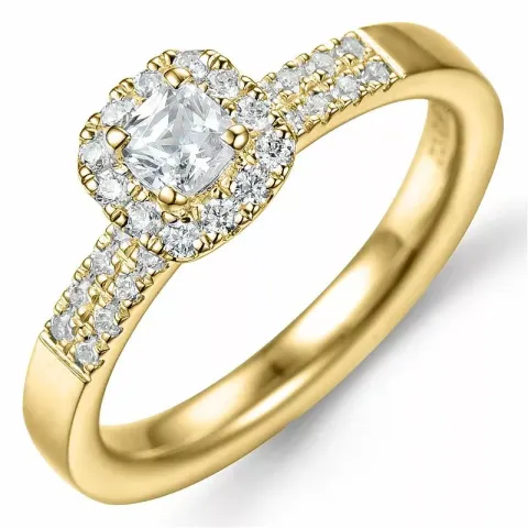 Bestillingsvare - diamantring i 14 karat guld 0,32 ct 0,26 ct