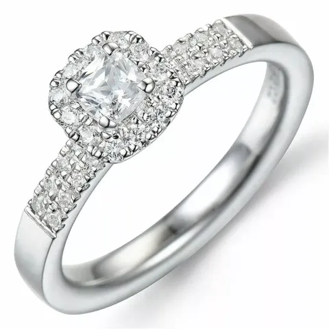 Bestillingsvare - diamantring i 14 karat hvidguld 0,32 ct 0,26 ct