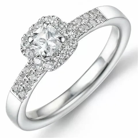 Bestillingsvare - diamantring i 14 karat hvidguld 0,32 ct 0,26 ct