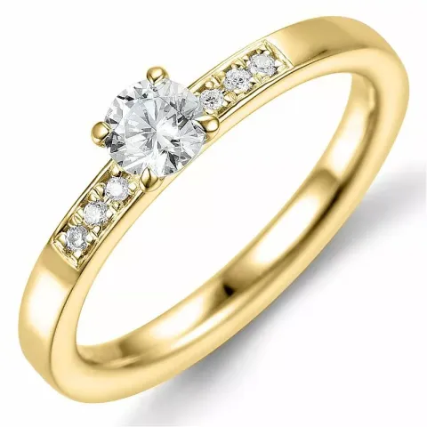 Bestillingsvare - diamantring i 14 karat guld 0,35 ct 0,05 ct