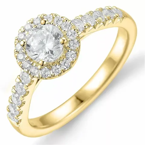 Bestillingsvare - brillantring i 14 karat guld 0,52 ct 0,38 ct