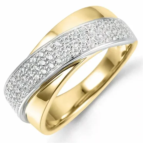 Bestillingsvare - diamantring i 14 karat guld.- og hvidguld 0,51 ct