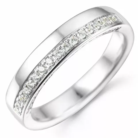 Bestillingsvare - diamantring i 14 karat hvidguld 0,25 ct