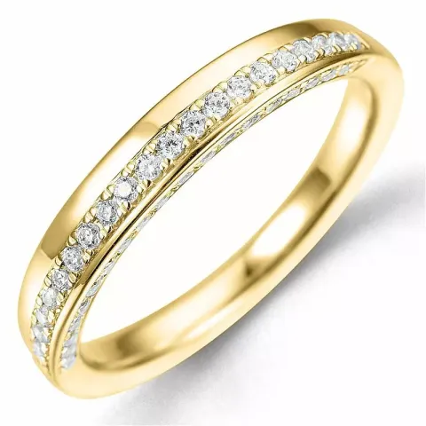 Bestillingsvare - diamantring i 14 karat guld 0,24 ct