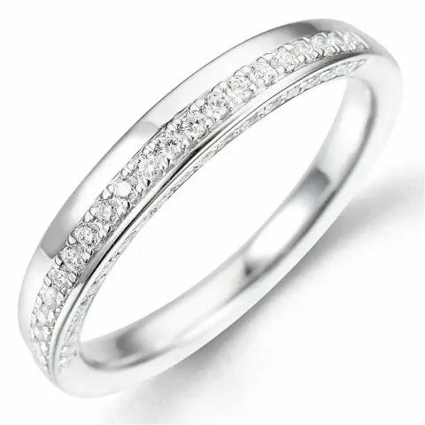 Bestillingsvare - diamantring i 14 karat hvidguld 0,24 ct