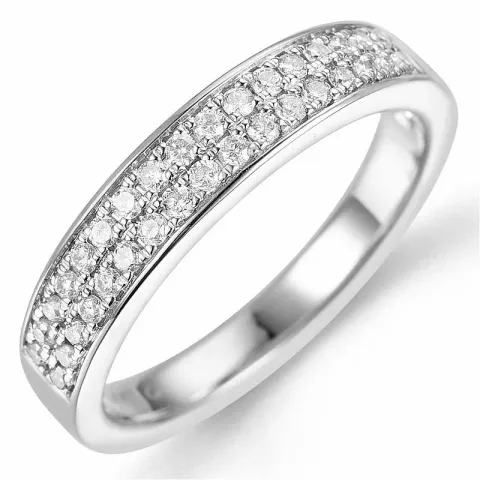 Bestillingsvare - diamantring i 14 karat hvidguld 0,32 ct