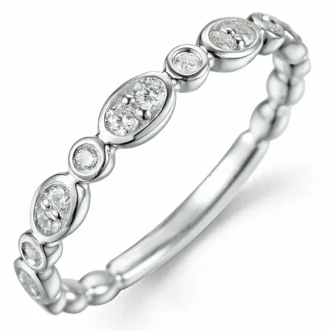 Bestillingsvare - diamantring i 14 karat hvidguld 0,25 ct