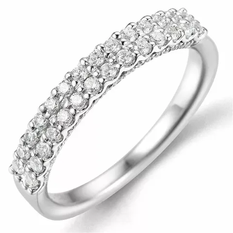 Bestillingsvare - diamantring i 14 karat hvidguld 0,50 ct