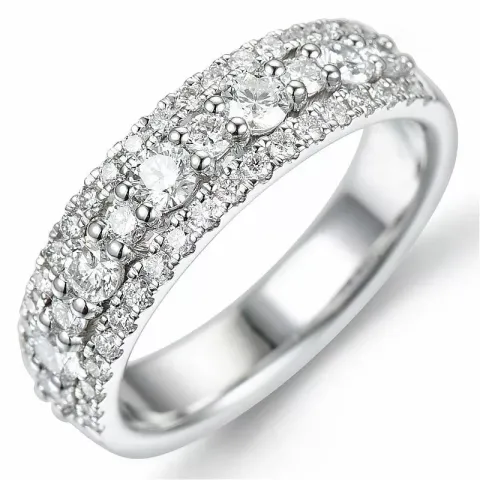 bestillingsvare - diamantring i 14 karat hvidguld 1,0 ct