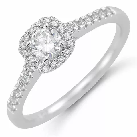 bestillingsvare - diamantring i 14 karat hvidguld 0,26 ct 0,14 ct