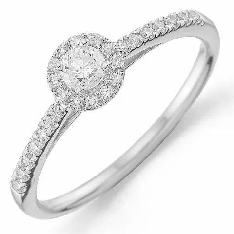 Bestillingsvare - diamantring i 14 karat hvidguld 0,13 ct 0,13 ct