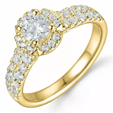 Bestillingsvare - diamantring i 14 karat guld 0,40 ct 0,60 ct