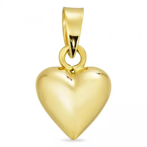 8,5 x 10 mm hjerte vedhæng i 8 karat guld