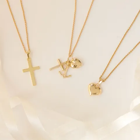 10 x 11 mm hjerte vedhæng i 14 karat guld - Amoré