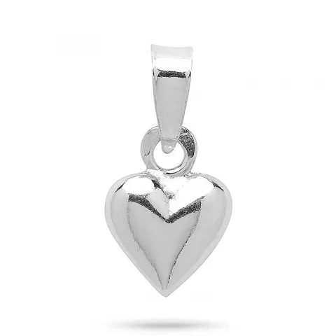 7 x 10 mm hjerte vedhæng i sølv
