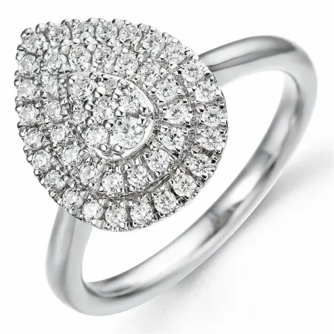 Bestillingsvare - diamantring i 14 karat hvidguld 0,50 ct