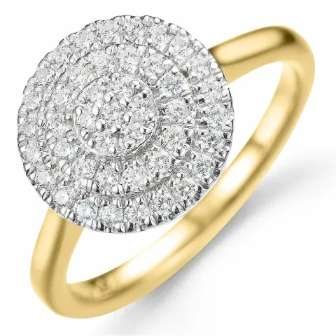 Bestillingsvare - diamantring i 14 karat guld.- og hvidguld 0,42 ct