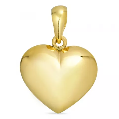 15 x 23 mm hjerte vedhæng i 8 karat guld