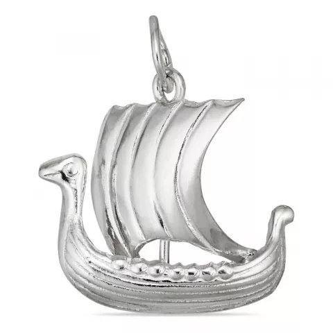 Vikingeskib vedhæng i sølv
