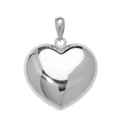 25 x 26 mm hjerte vedhæng i sølv