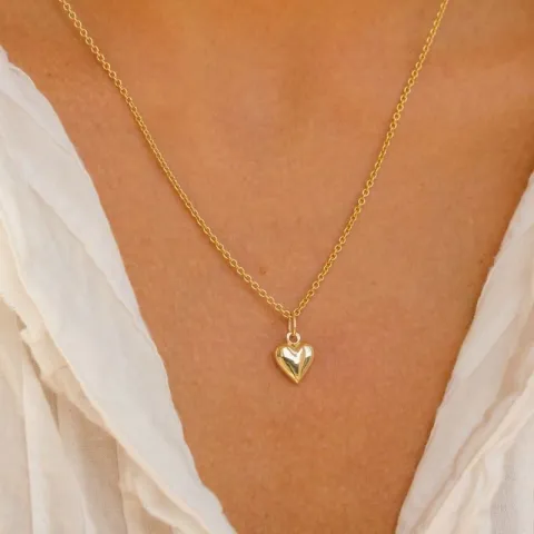 9 x 10 mm hjerte vedhæng i 8 karat guld