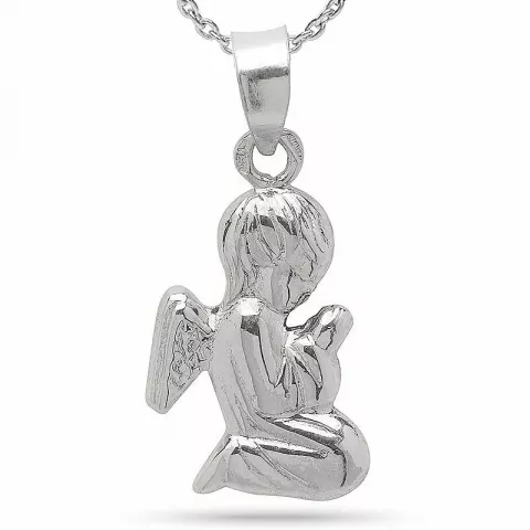 engel vedhæng med halskæde i sølv med vedhæng i sølv