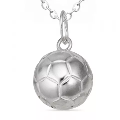 fodbold halskæde i sølv med vedhæng i sølv