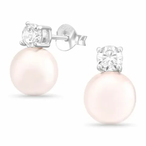 perle øreringe i sølv